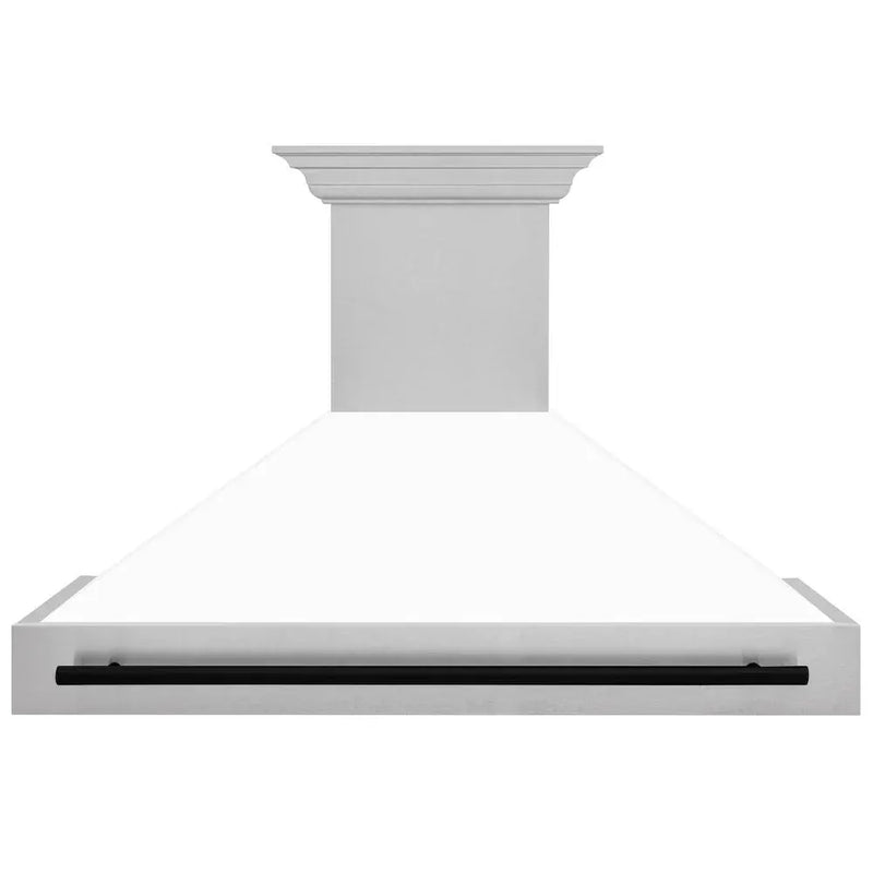 ZLINE 48" Autograph DuraSnow White Range Hood 8654SNZ-WM48-MB by Farmhouse Kitchen and Bath