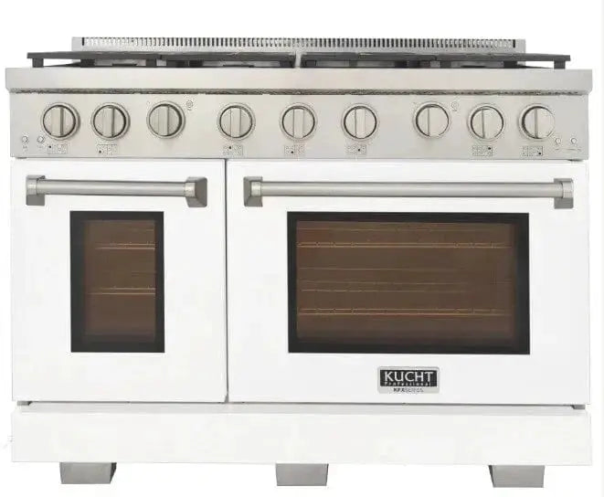 Kucht 48" Freestanding Professional Gas Range KFX4800X-W by Farmhouse Kitchen and Bath