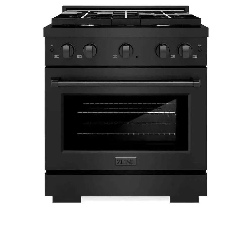 ZLINE 30 in.Gas Range, Convection Gas Oven, Black Stainless Steel, SGRB-30 by Farmhouse Kitchen and Bath