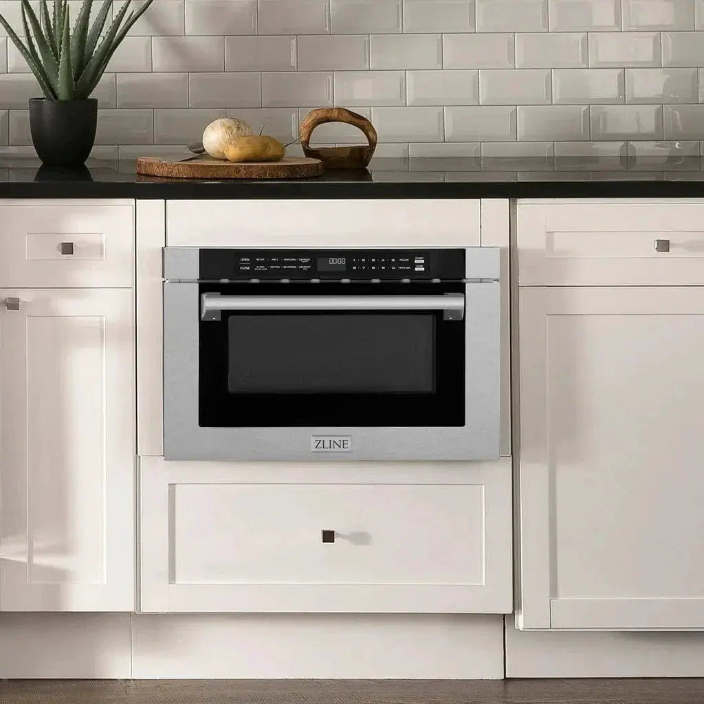 ZLINE 24" Built-in Microwave Drawer MWD-1-SS-H by Farmhouse Kitchen and Bath