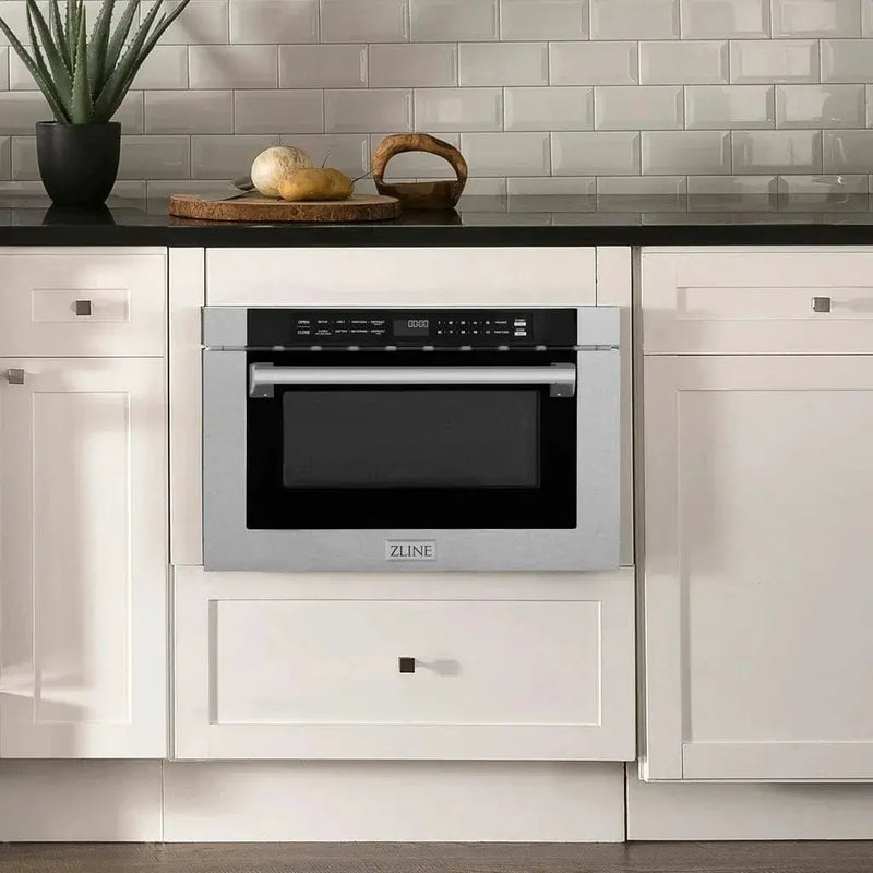 ZLINE 24" Built-in Microwave Drawer MWD-1-SS-H by Farmhouse Kitchen and Bath