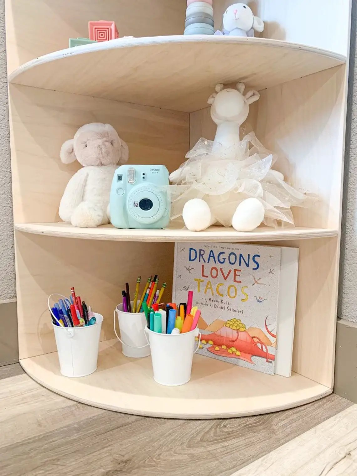 SCARLET- Corner Toy Shelf by Bush Acres