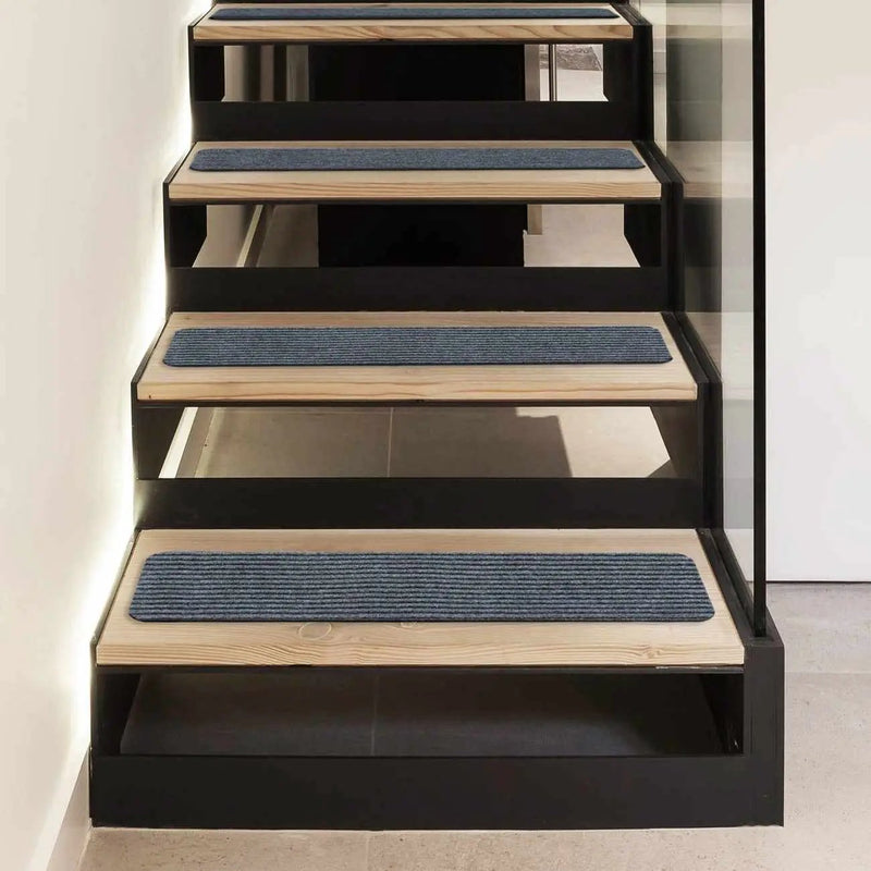 Basic Stair Tread Rugs, Light Gray by Boutique Rugs