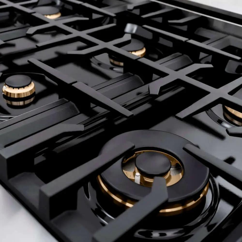 ZLINE 36" Dual Fuel Range, Gas Cooktop, Electric Convection Oven Stainless Steel, CDR-BR-36 by Farmhouse Kitchen and Bath