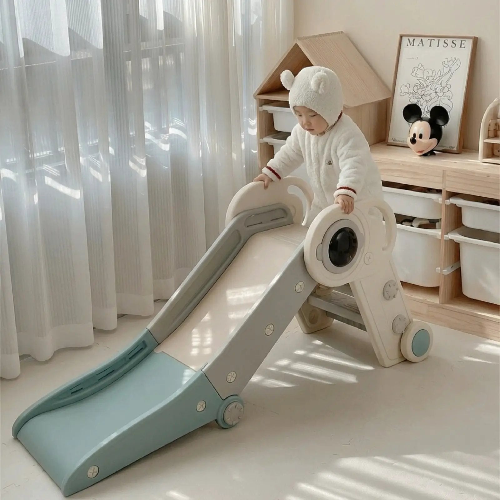 2 in 1 Baby Slide with Climber for Toddlers Age 18+ Months by DirectDeals