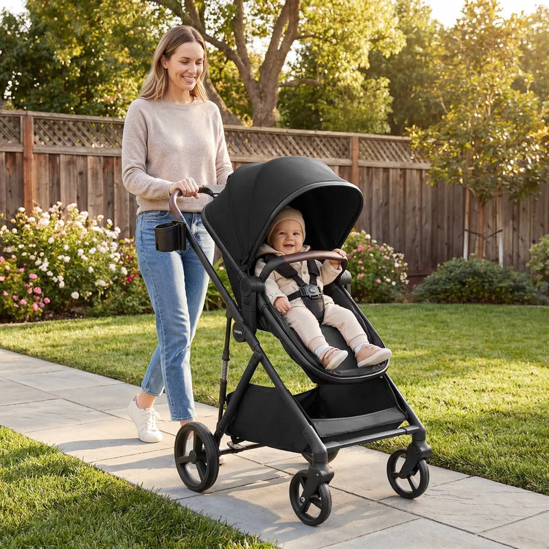 2 in 1 Baby Stroller with Bassinet Mode High Landscape with Reversible Seat and Canopy by DirectDeals