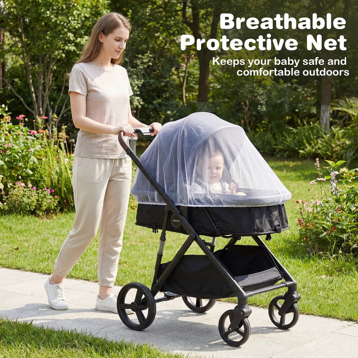 2 in 1 Baby Stroller with Bassinet Mode High Landscape with Reversible Seat and Canopy, photo 8 of 16