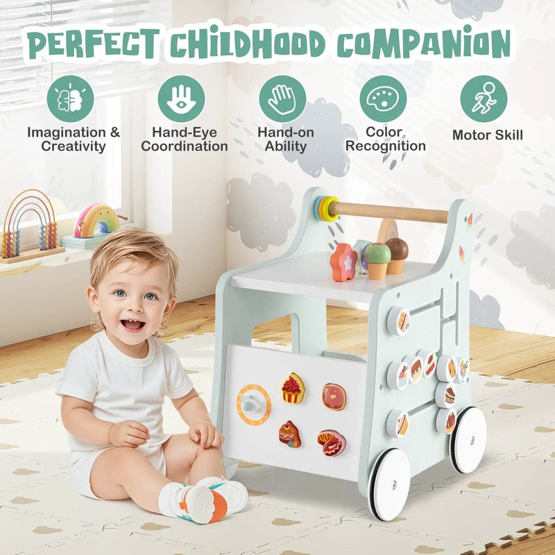 2-in-1 Baby Walker with Storage and Ice Creams for 1+ Years Old by DirectDeals