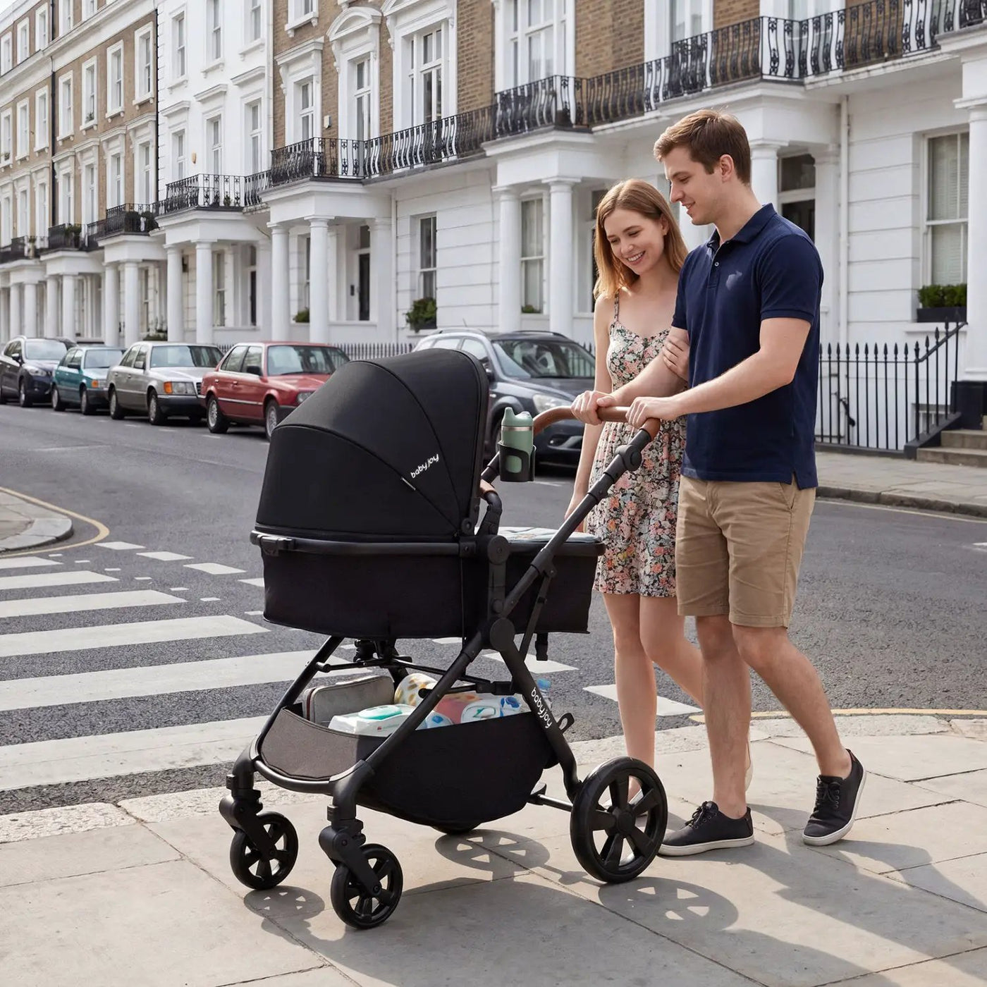 2-in-1 Convertible Baby Stroller with Car Seat Adapters by DirectDeals