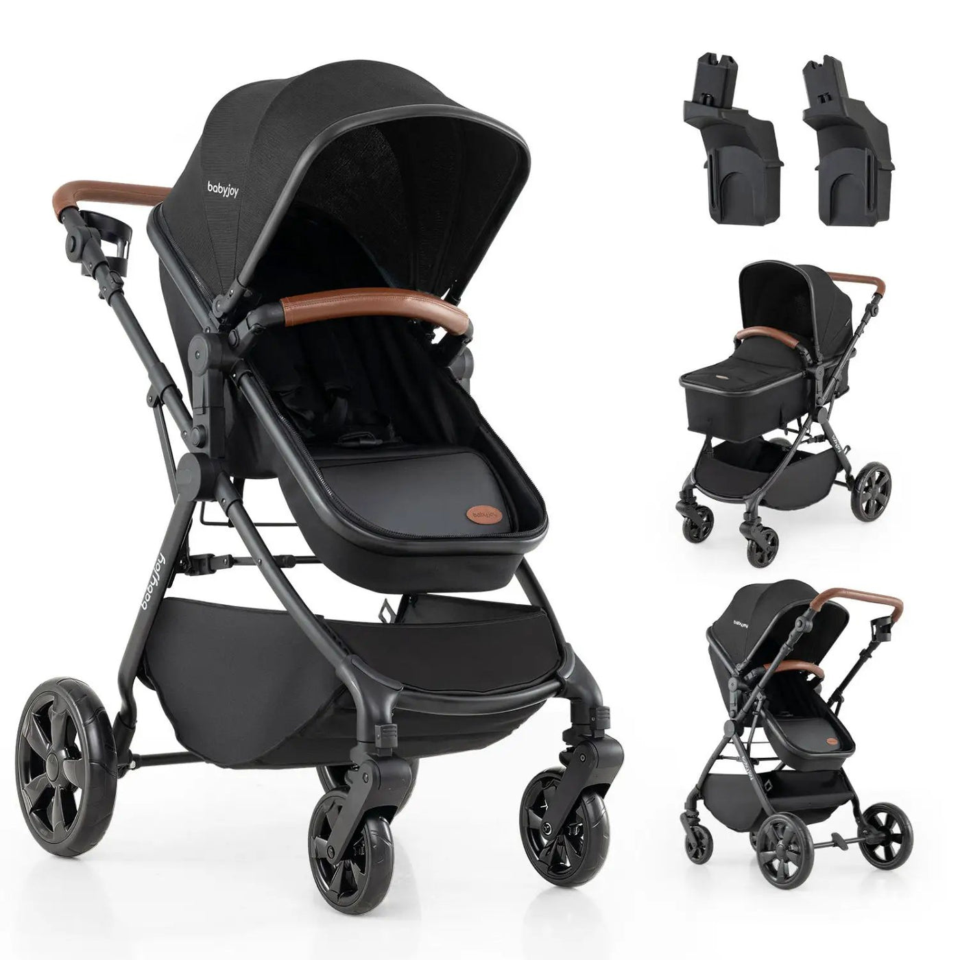 2-in-1 Convertible Baby Stroller with Car Seat Adapters by DirectDeals