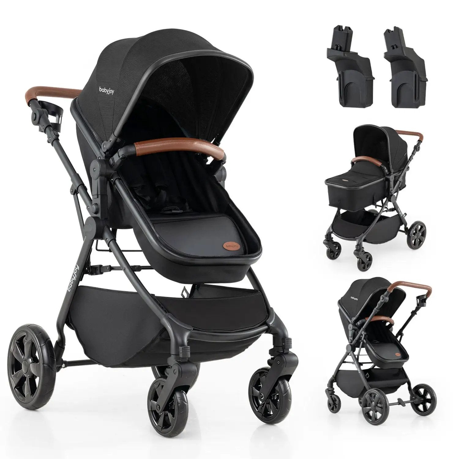 2-in-1 Convertible Baby Stroller with Car Seat Adapters by DirectDeals