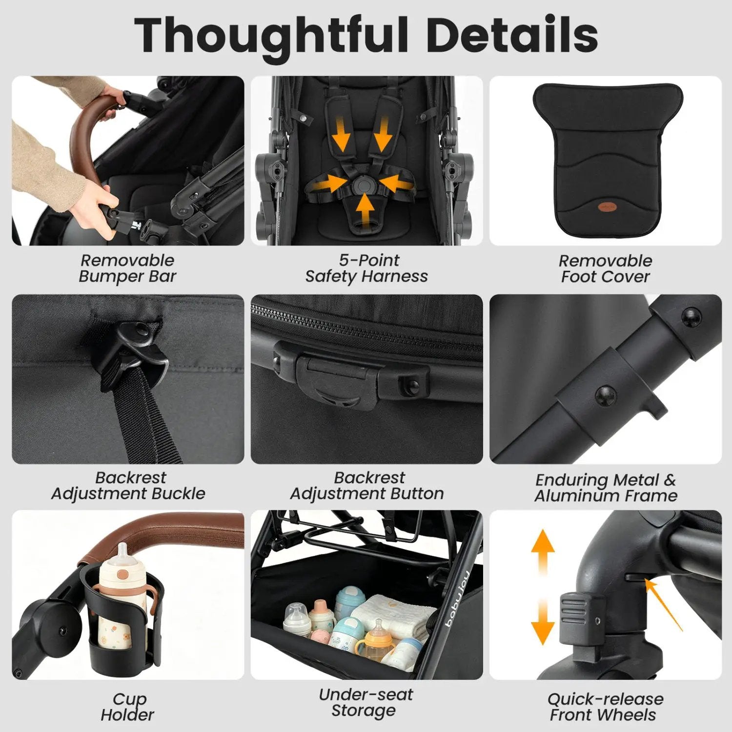 2-in-1 Convertible Baby Stroller with Car Seat Adapters by DirectDeals