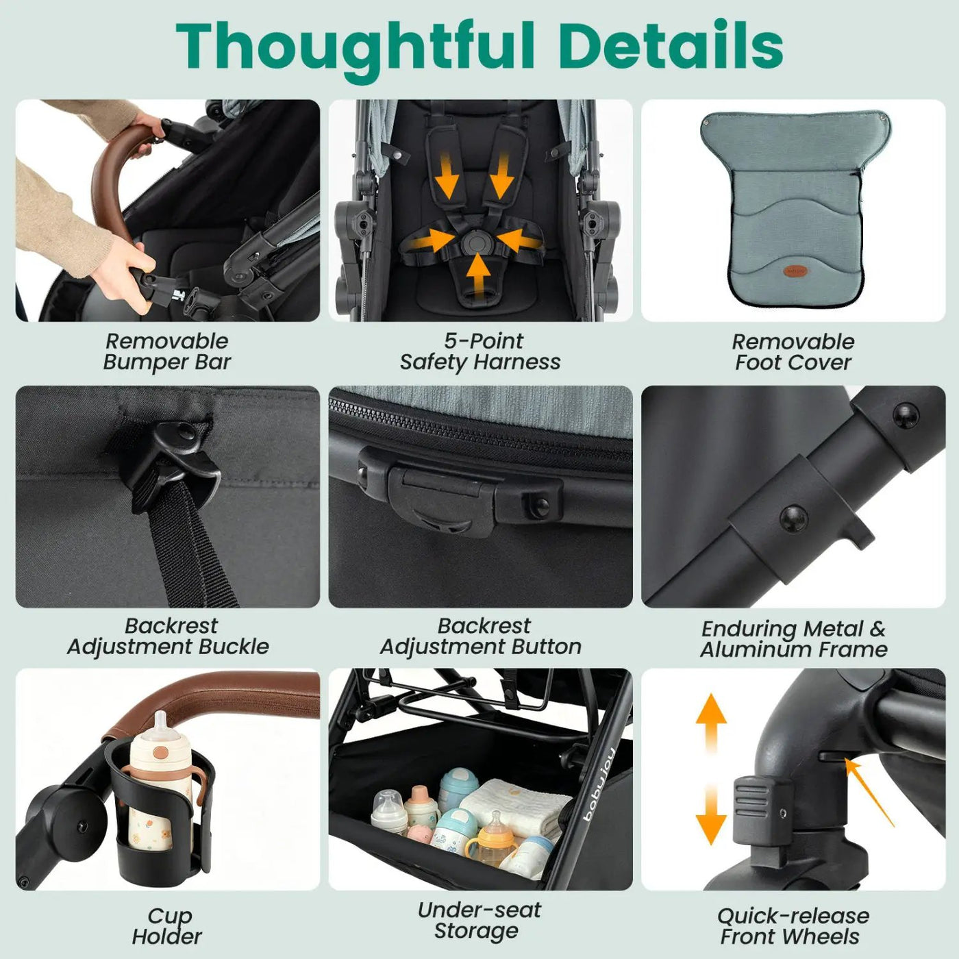 2-in-1 Convertible Baby Stroller with Car Seat Adapters by DirectDeals