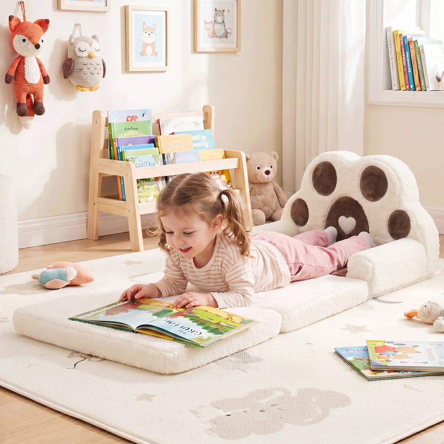 2-in-1 Convertible Kids Sofa to Lounger with Removable Cover by DirectDeals