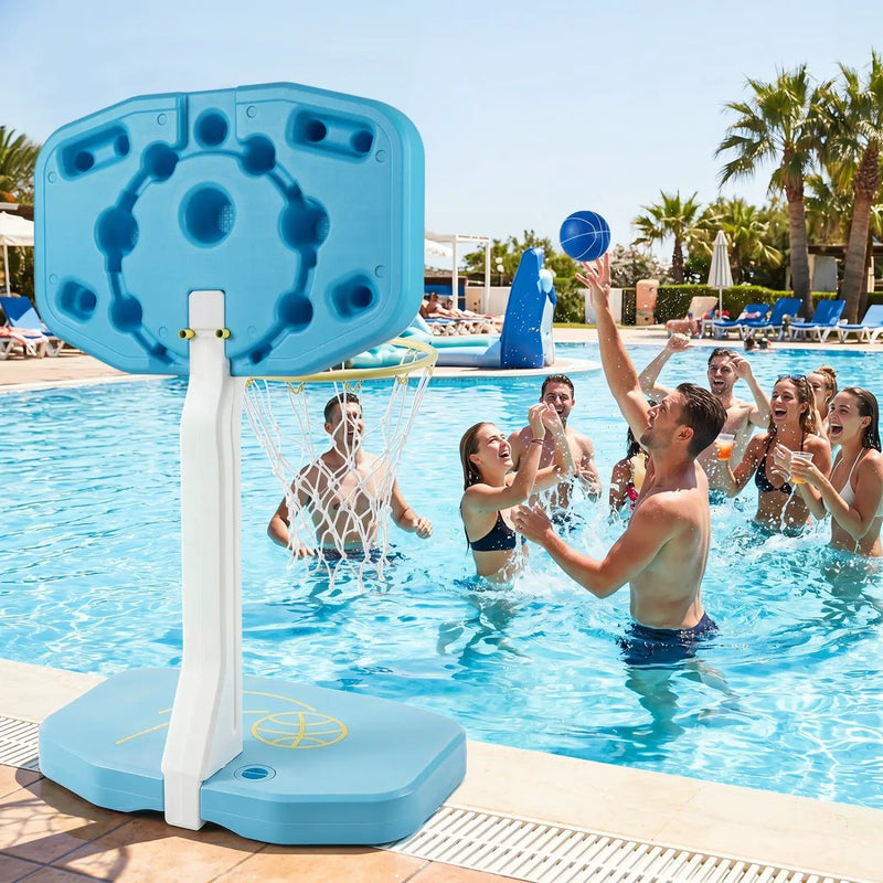 Pool Basketball Hoop and Volleyball Net 2-in-1 Combo Set by DirectDeals