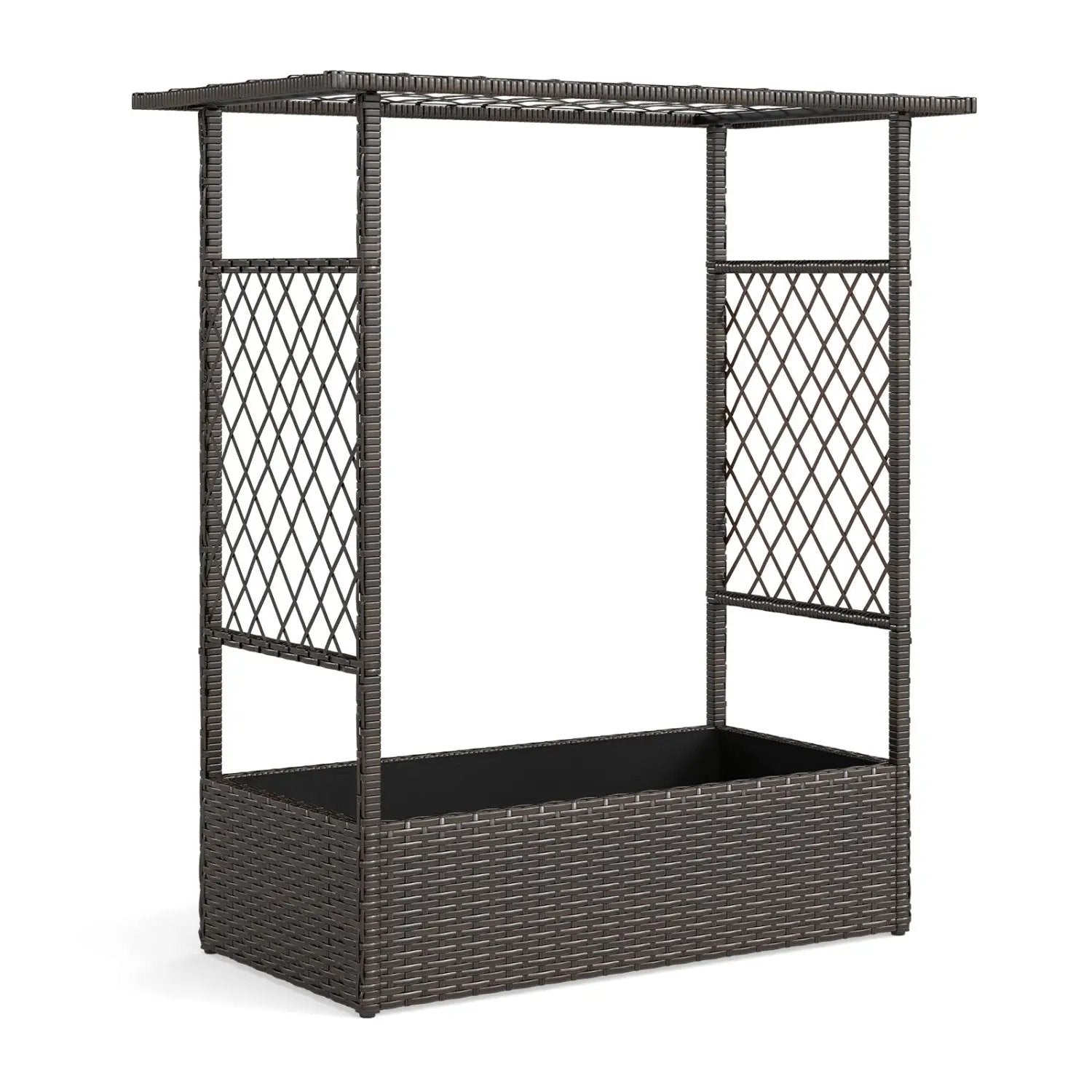 Raised Garden Bed with Hanging Roof and Trellises by DirectDeals