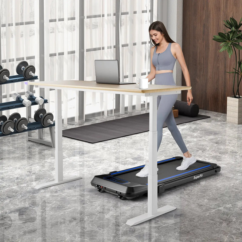 2 in 1 Folding Treadmill with Incline with Remote Control by DirectDeals