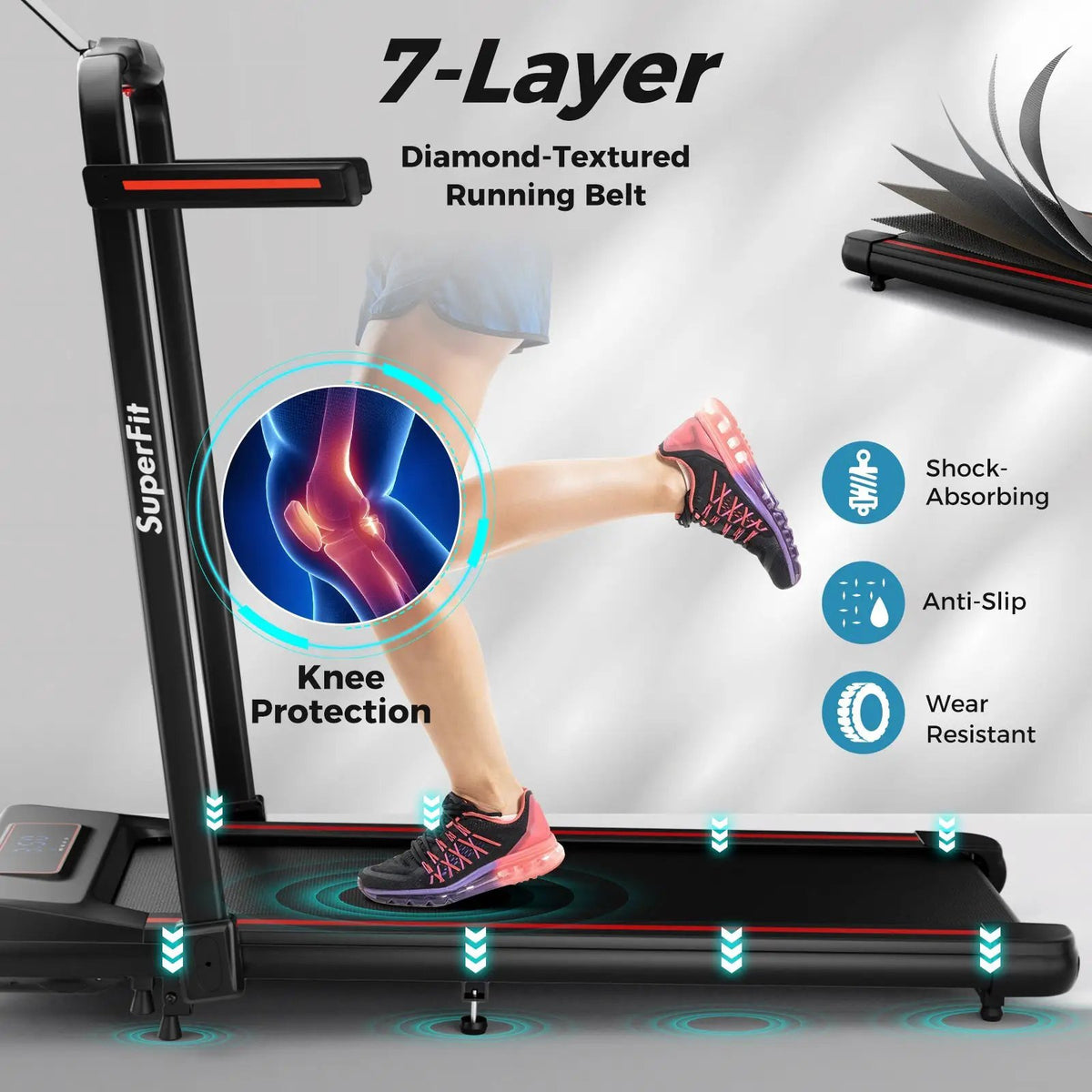 2 in 1 Folding Treadmill with Incline with Remote Control, photo 16 of 16