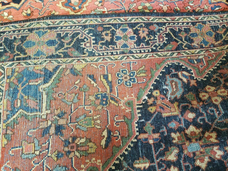 4.5' X 6.5' Handmade Antique Fine Indian Wool Rug Carpet Red by Jewel Rugs