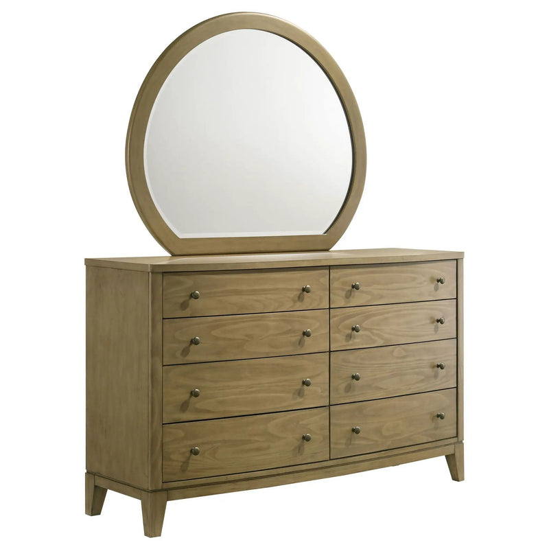 Granada 8-drawer Dresser and Mirror Natural Pine by Unique Piece Furniture