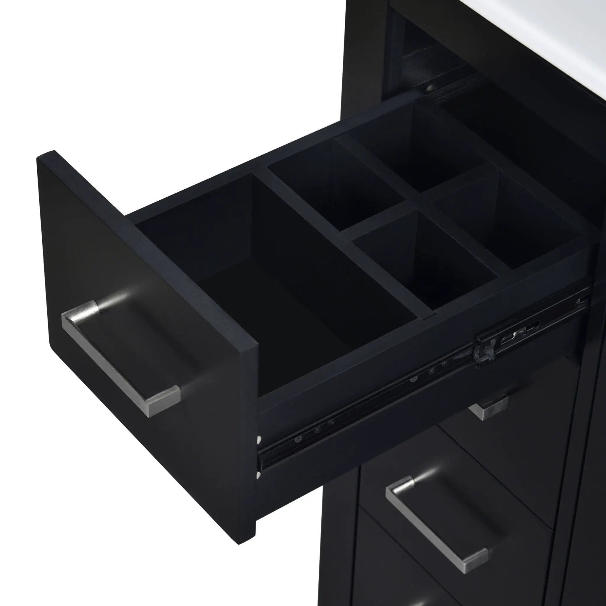 Ceramic Sink Combo, Freestanding Vanity Set With 3 Drawers & Soft Closing Doors by HouseOfZazla