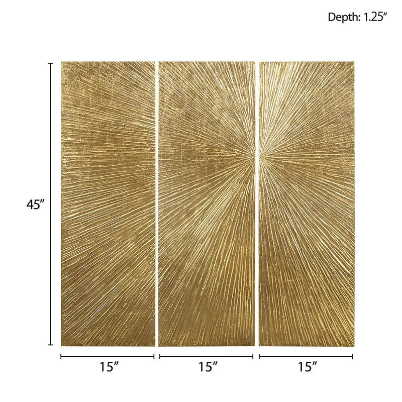 Lumina Aurea™ — Signature Sunburst Hand-Painted Triptych by HouseOfZazla