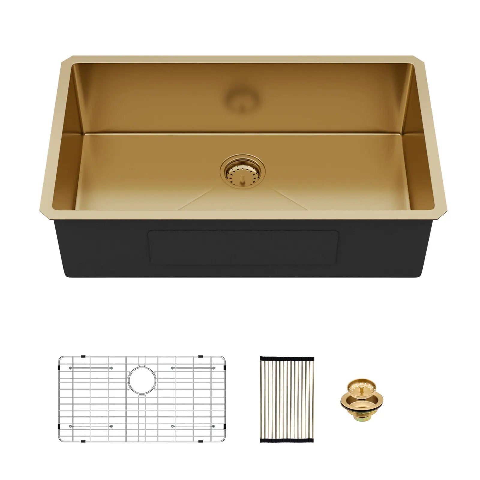 Finish Undermount Stainless Steel Kitchen Sink 32" X 19" 16 Gauge Deep Single Bowl by HouseOfZazla