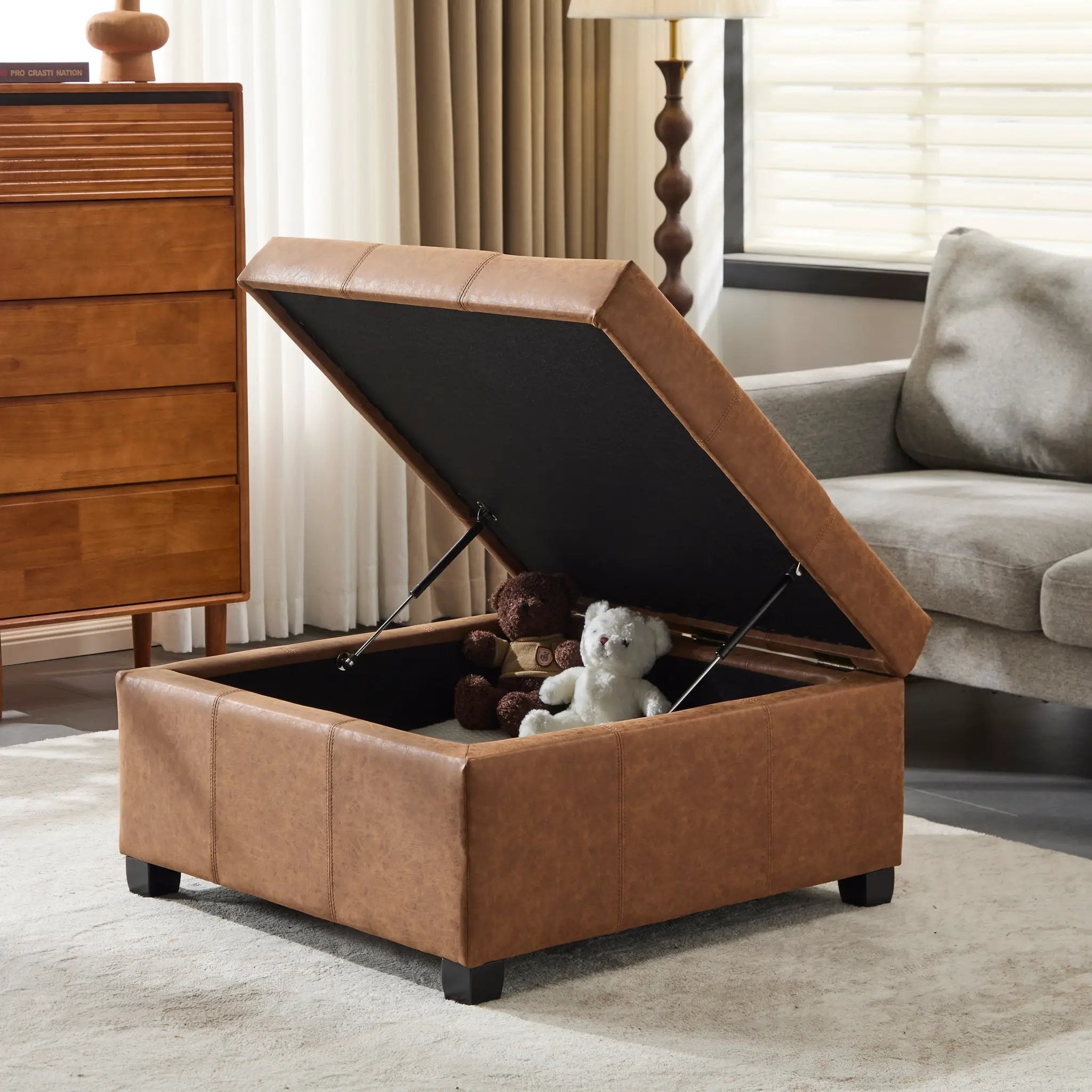35" Square Storage Ottoman by HouseOfZazla