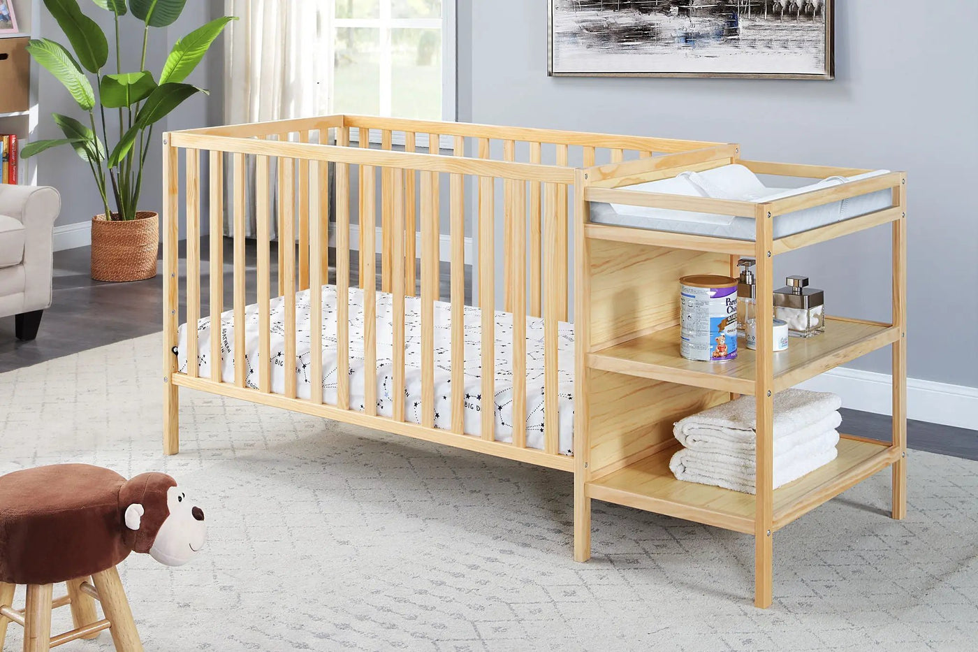 Palmer - 3-in-1 Convertible Crib / Changer Combo by Unique Piece Furniture