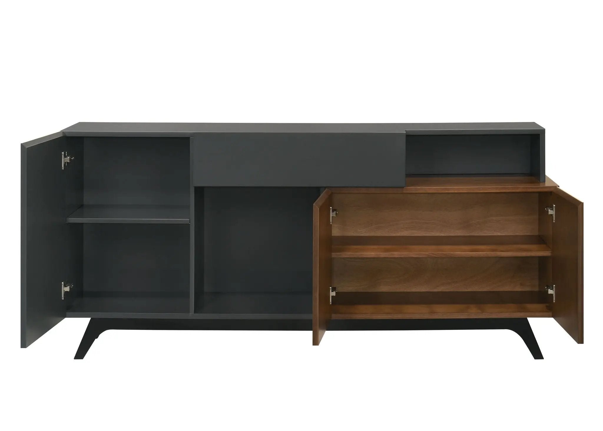 Destin- Ceramic Server - Walnut / Black by Unique Piece Furniture
