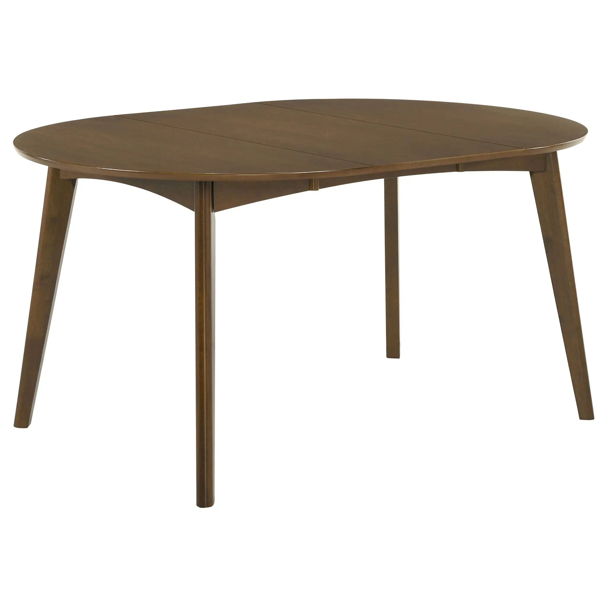 Thomson - Oval Dining Table With Removable Leaf - Walnut by HouseOfZazla