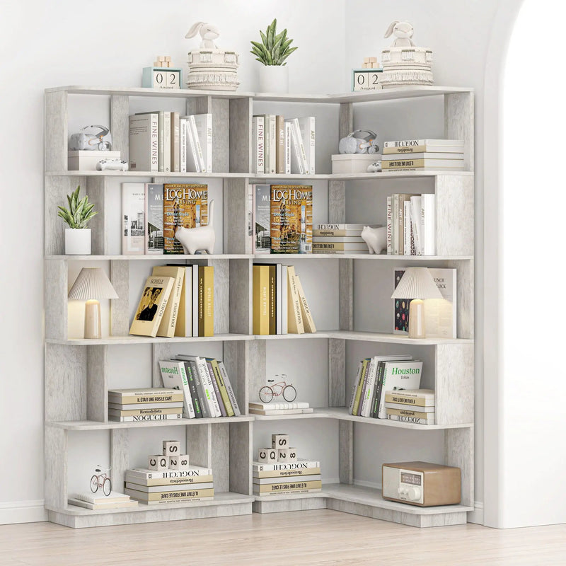 Modern 5 Tier Open Storage Bookcase by HouseOfZazla