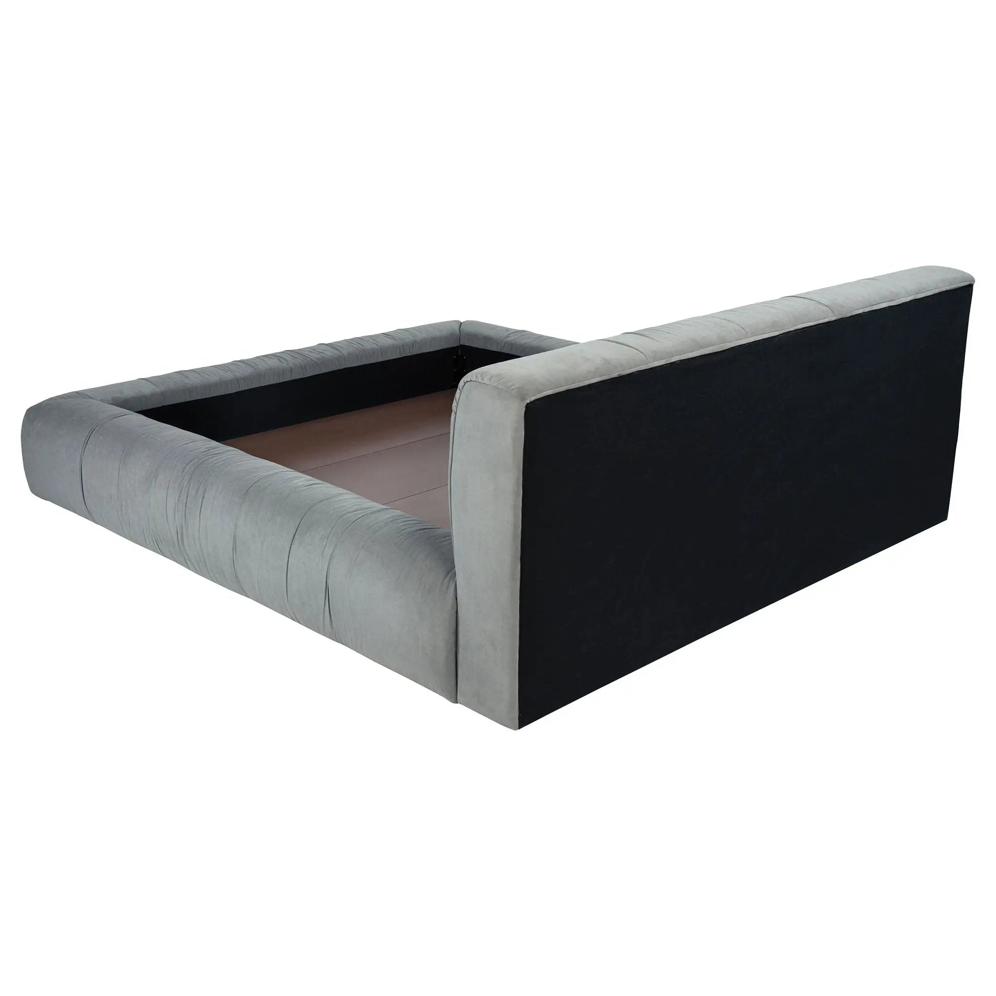 Wilshire Upholstered Eastern King Platform Bed Grey by Unique Piece Furniture