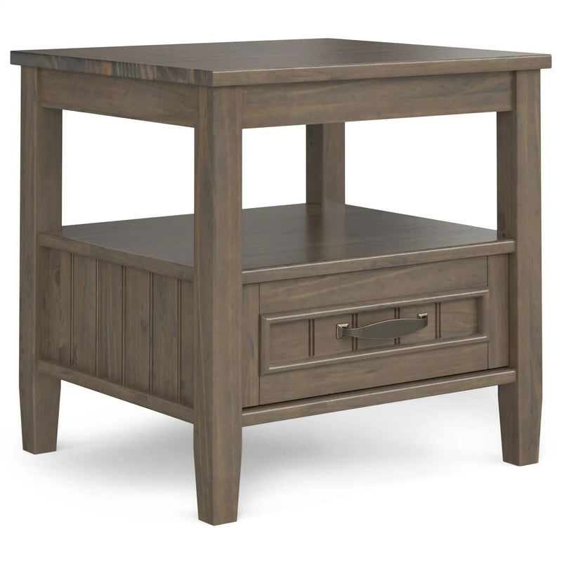 Lev - End Table With Bottom Drawer - Smoky Brown by Unique Piece Furniture