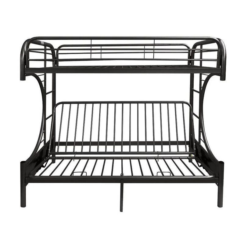 Eclipse - Twin Long Queen Futon Bunk Bed - Black by Unique Piece Furniture