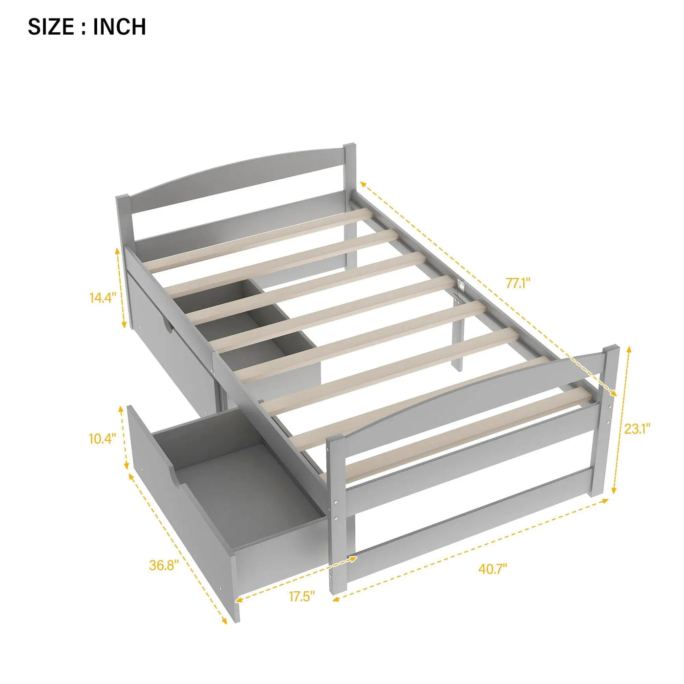 Platform Bed With 2 Drawers by Unique Piece Furniture
