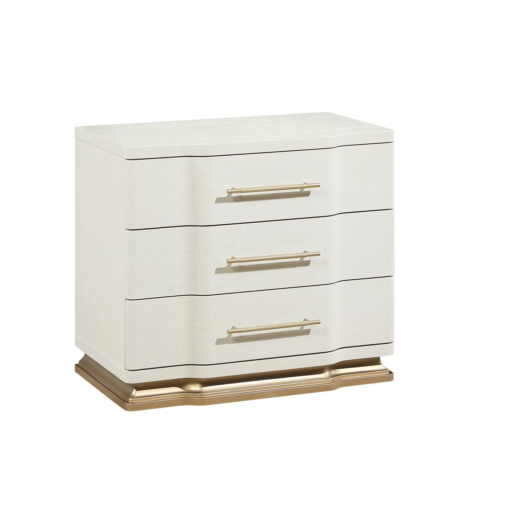 Lexington - 3 Drawer Nightstand - Beige by HouseOfZazla