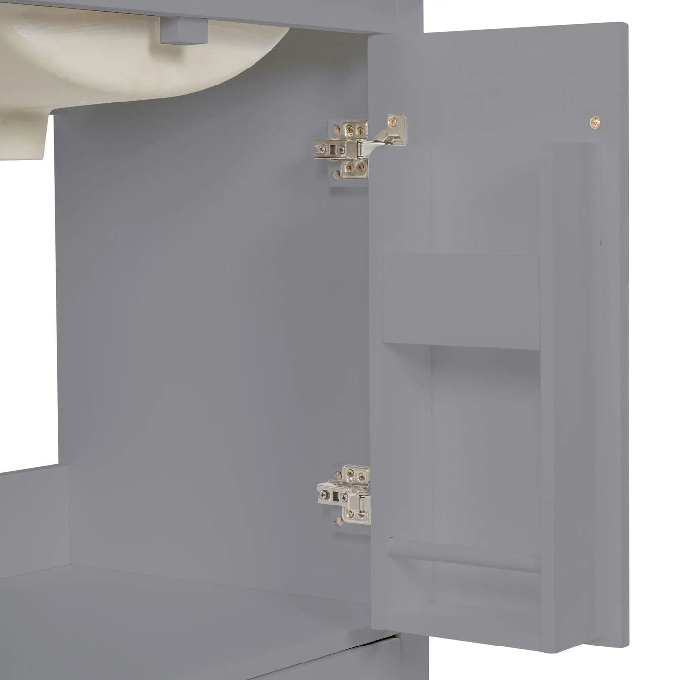 Bathroom Vanity With Sink, 1 Divided Drawer And 2 Soft Close Doors With Double Shelf by HouseOfZazla