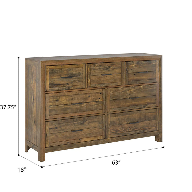 7 Drawer Dresser - Brown by HouseOfZazla