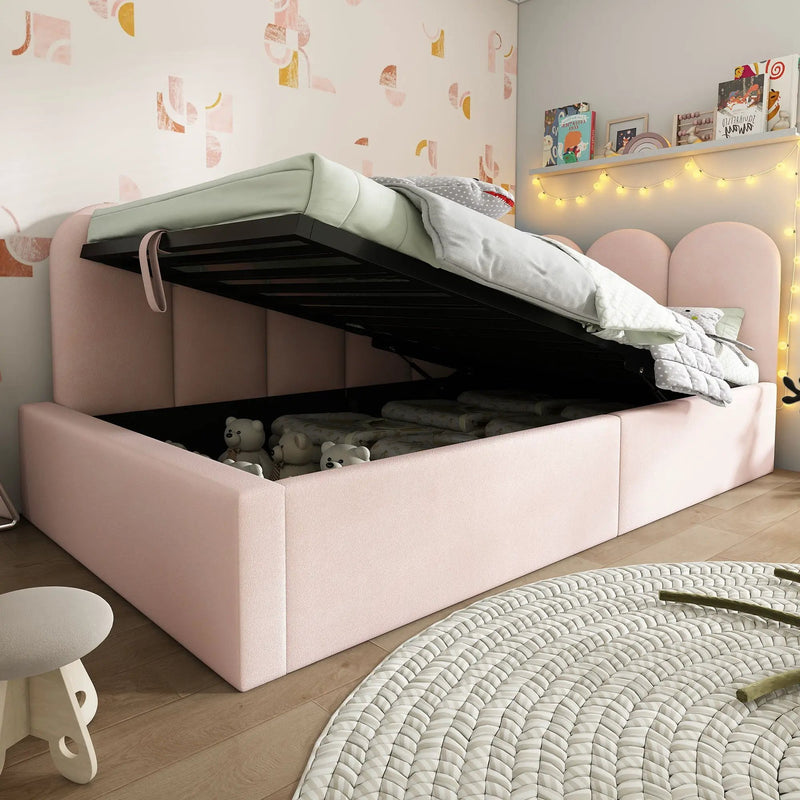 Upholstered Daybed With Metal Slatted Base by HouseOfZazla