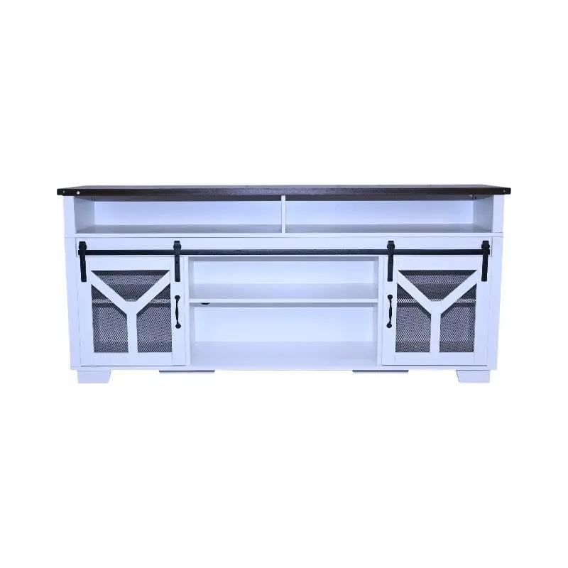 Stylish 65.3" TV Stand with LED Light Strips by HouseOfZazla