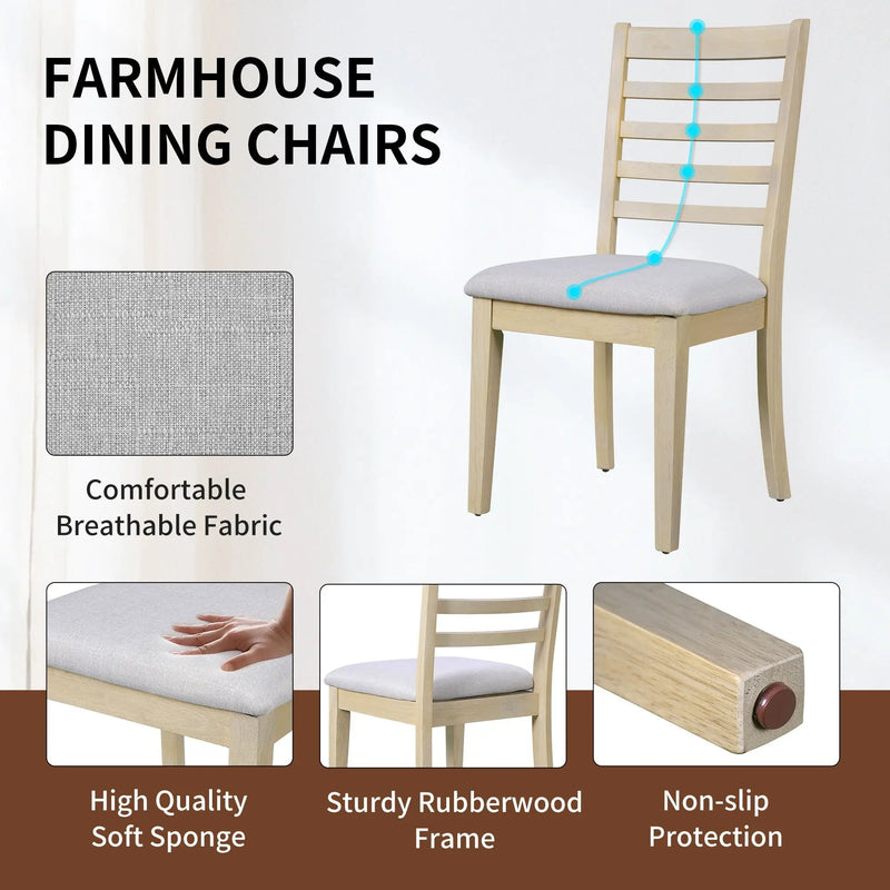 Upholstered Armless Chairs With High Ladder Back by HouseOfZazla