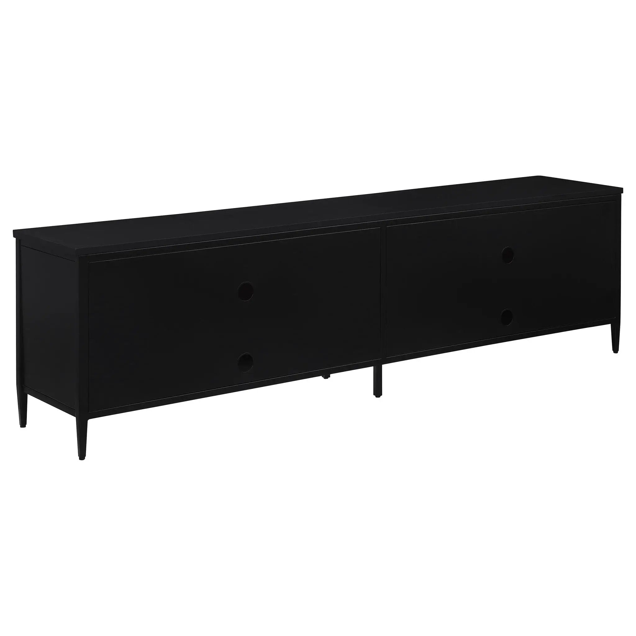 Amherst 4-door 78-inch Metal TV Stand Media Console Black by Unique Piece Furniture