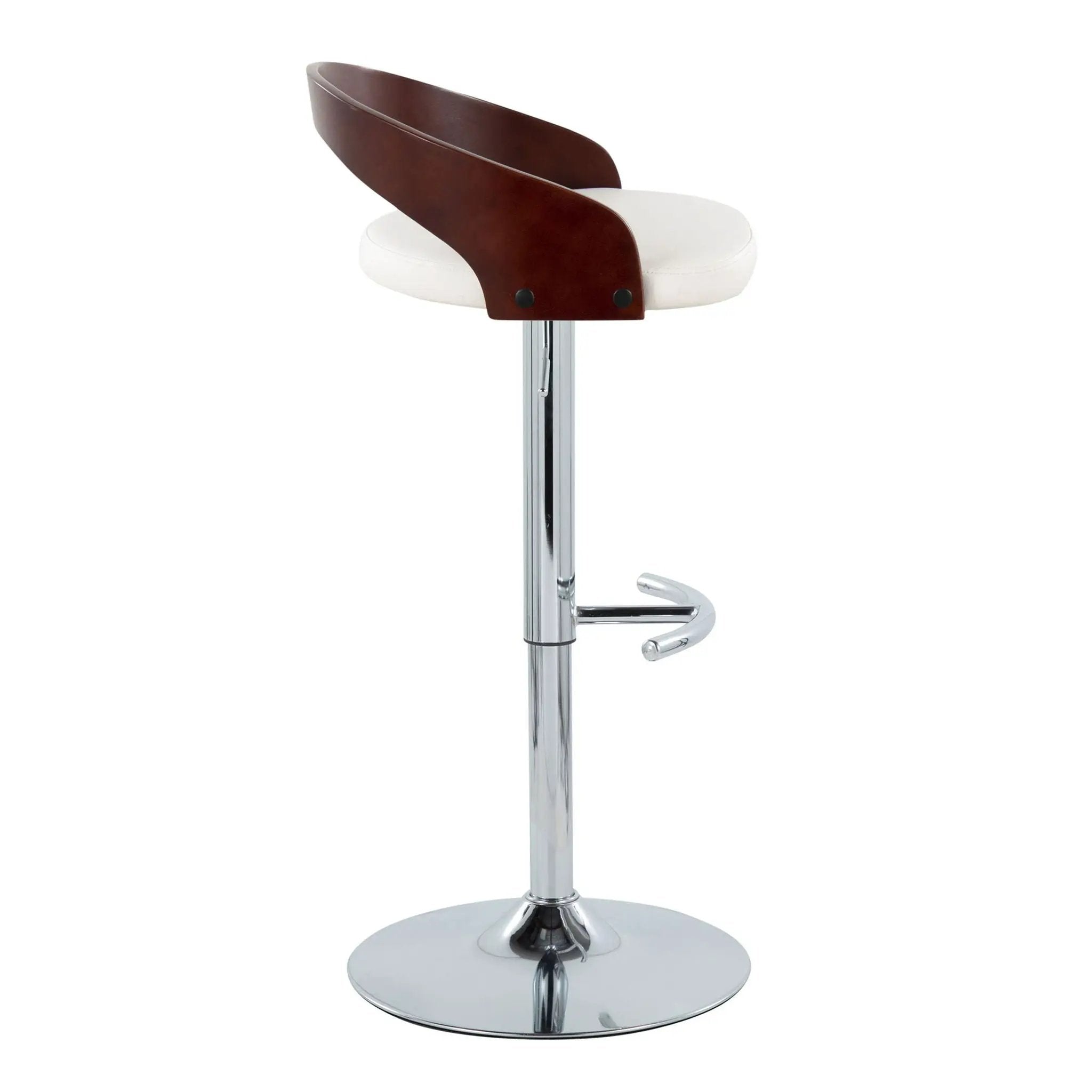 Grotto - Contemporary Adjustable Barstool & Swivel With Rounded T Footrest (Set of 2) by Unique Piece Furniture
