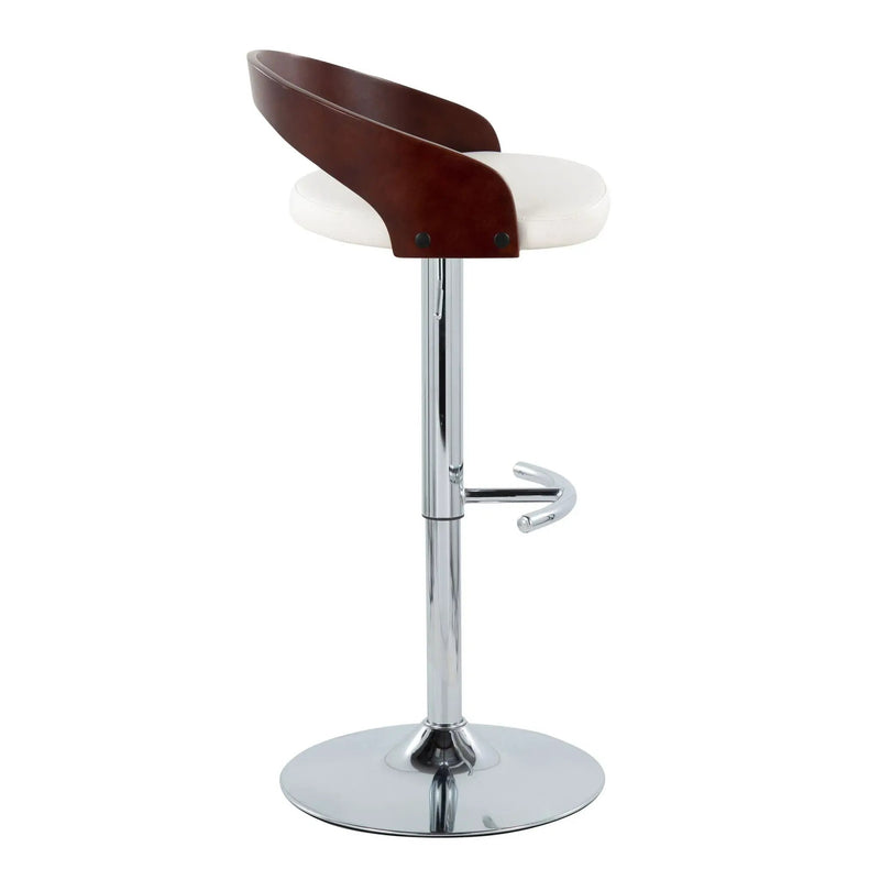 Grotto - Contemporary Adjustable Barstool & Swivel With Rounded T Footrest (Set of 2) by Unique Piece Furniture