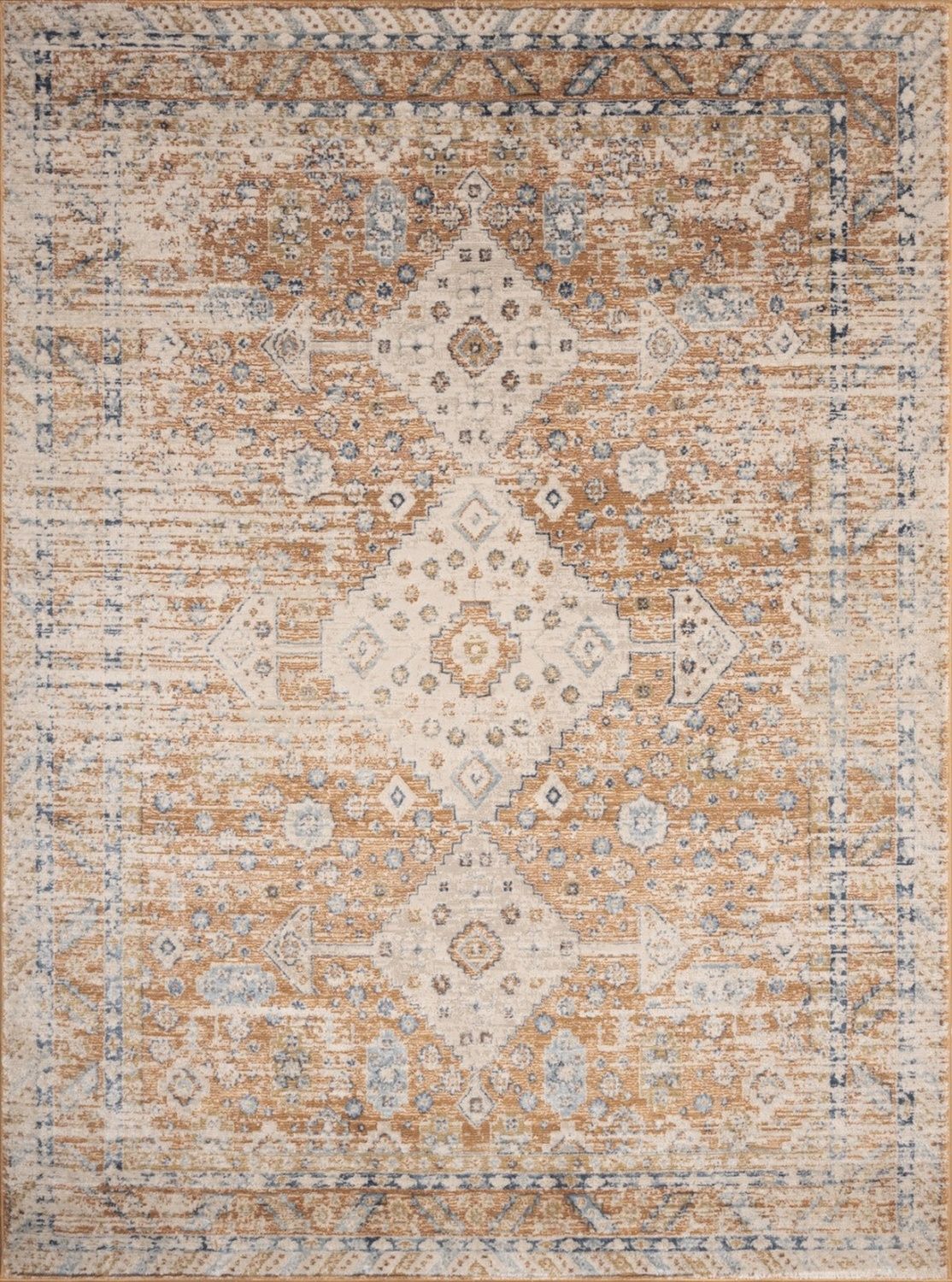 Noble - 5'3" X 7'3" Area Rug - Rust by HouseOfZazla