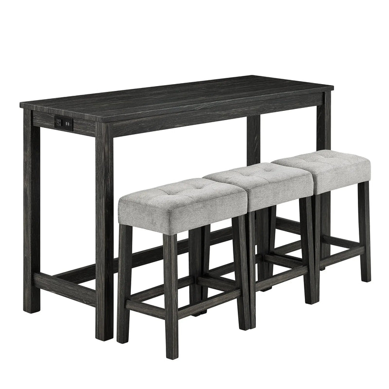 Bar Table Set with Power Outlet by HouseOfZazla