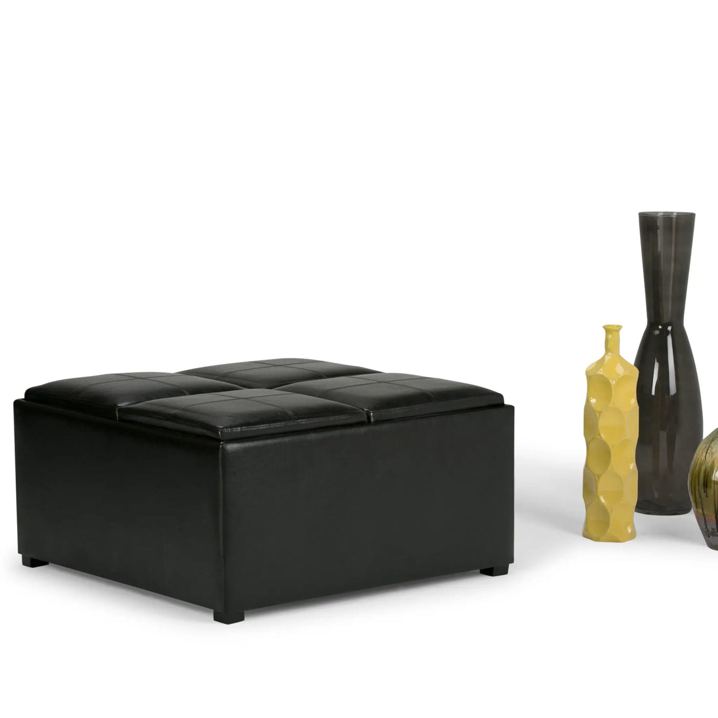 Avalon - Square Coffee Table, Storage Ottoman by HouseOfZazla