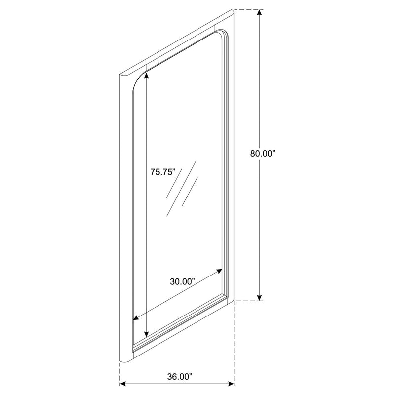 Solano 80-inch Full Length Floor Mirror Weathered Mango by Unique Piece Furniture