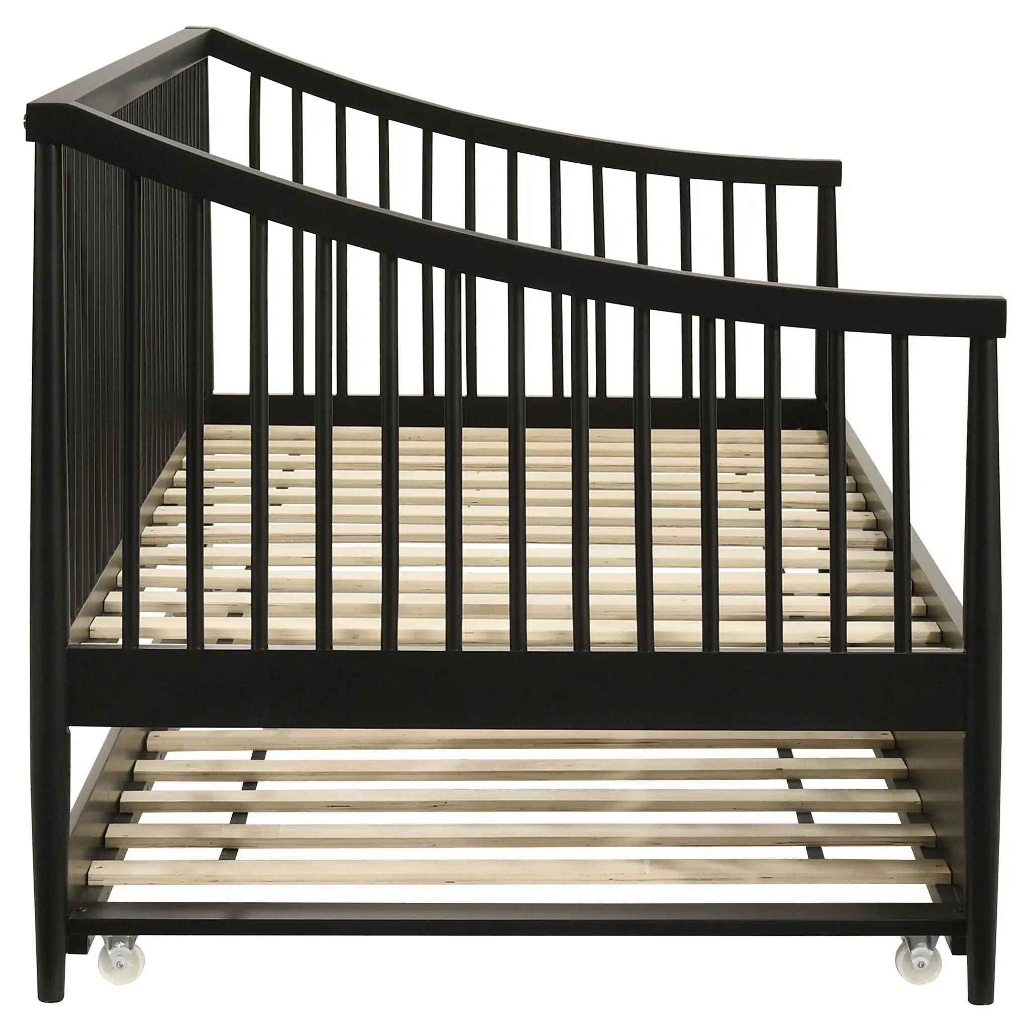 Delgado Windsor Twin Wood Daybed with Trundle Black by Unique Piece Furniture